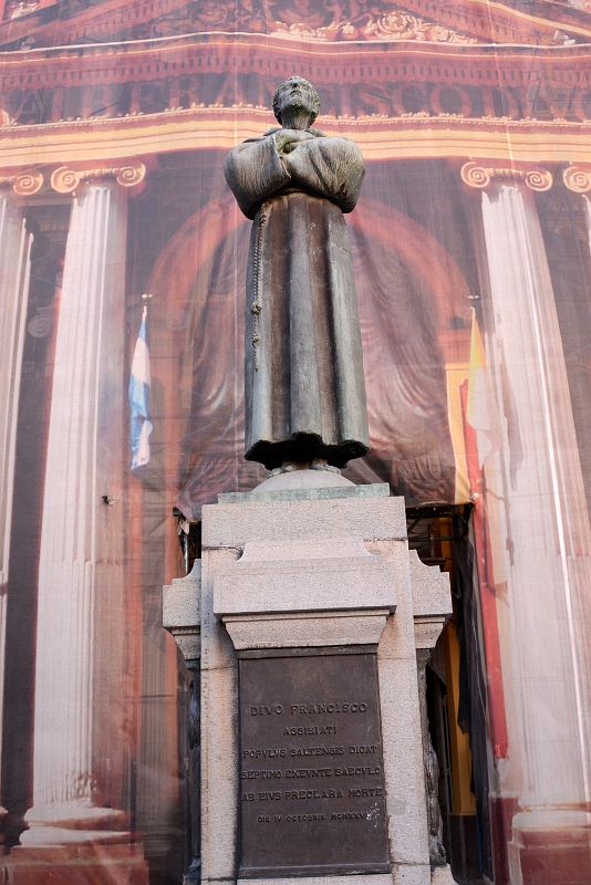 05 Statue of San Francisco Saint Francis de Assisi In Front Of Iglesia San Francisco Saint Francis Church Salta